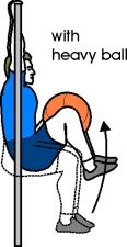 Hanging Knee Raises with Ball
