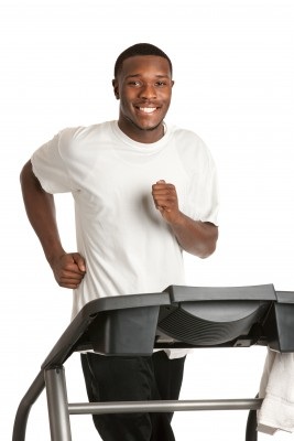 Man Doing Treadmill Workouts